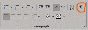 adding page break paragraph icon