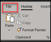 File menu