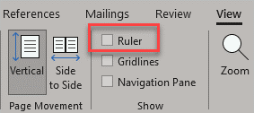 Show Ruler