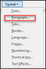 Formatting Paragraph Settings 