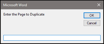 Enter page to duplicate